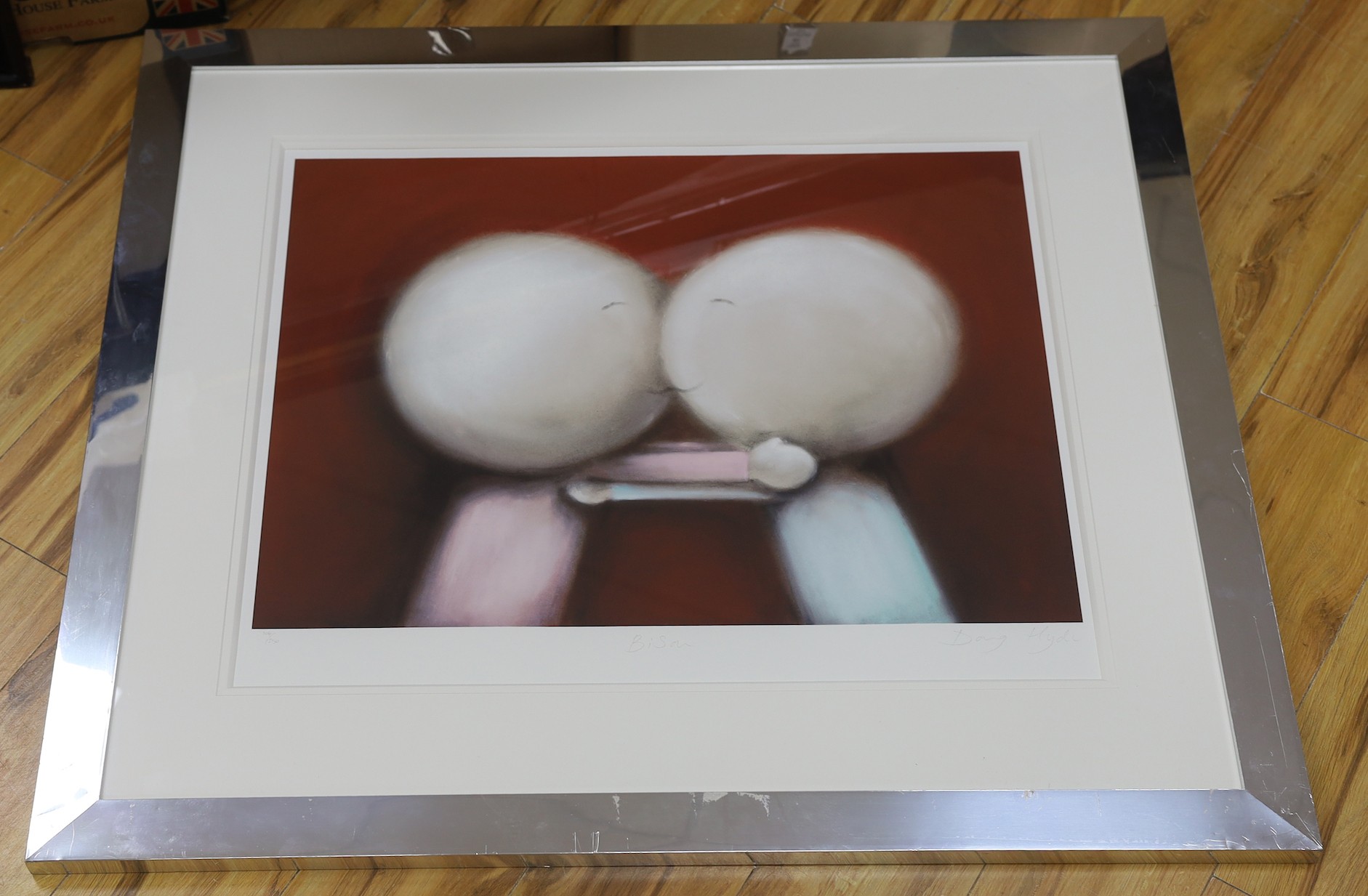 Doug Hyde (b.1972), lithograph, ‘Bisou’, signed in pencil, edition 104/250, 59 x 73cm